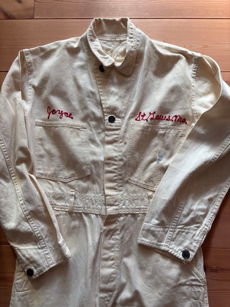 40s 50s known オールインワン つなぎ チェーンステッチ - メルカリ