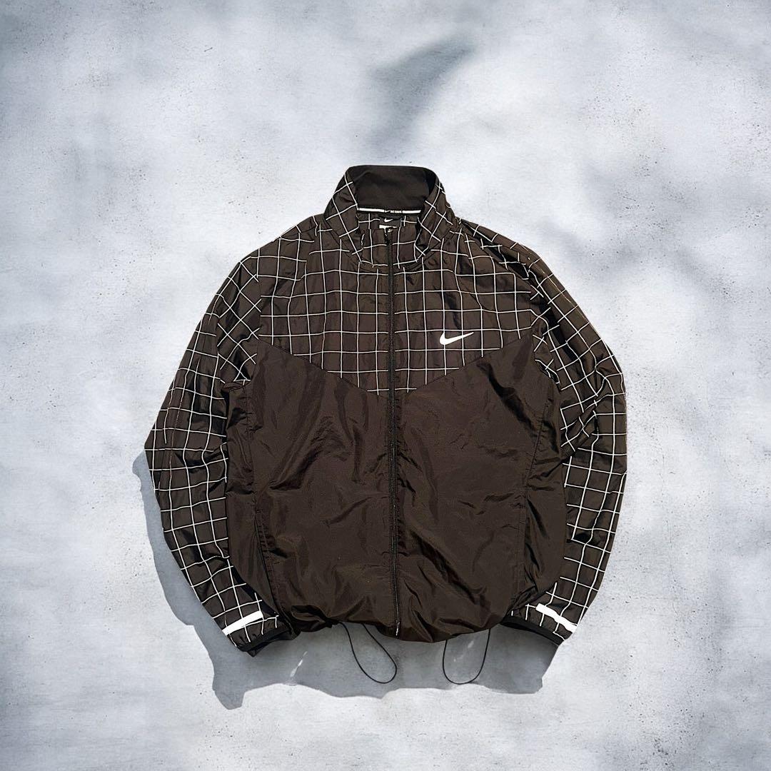 00s NIKE plaid pattern nylonjacket city