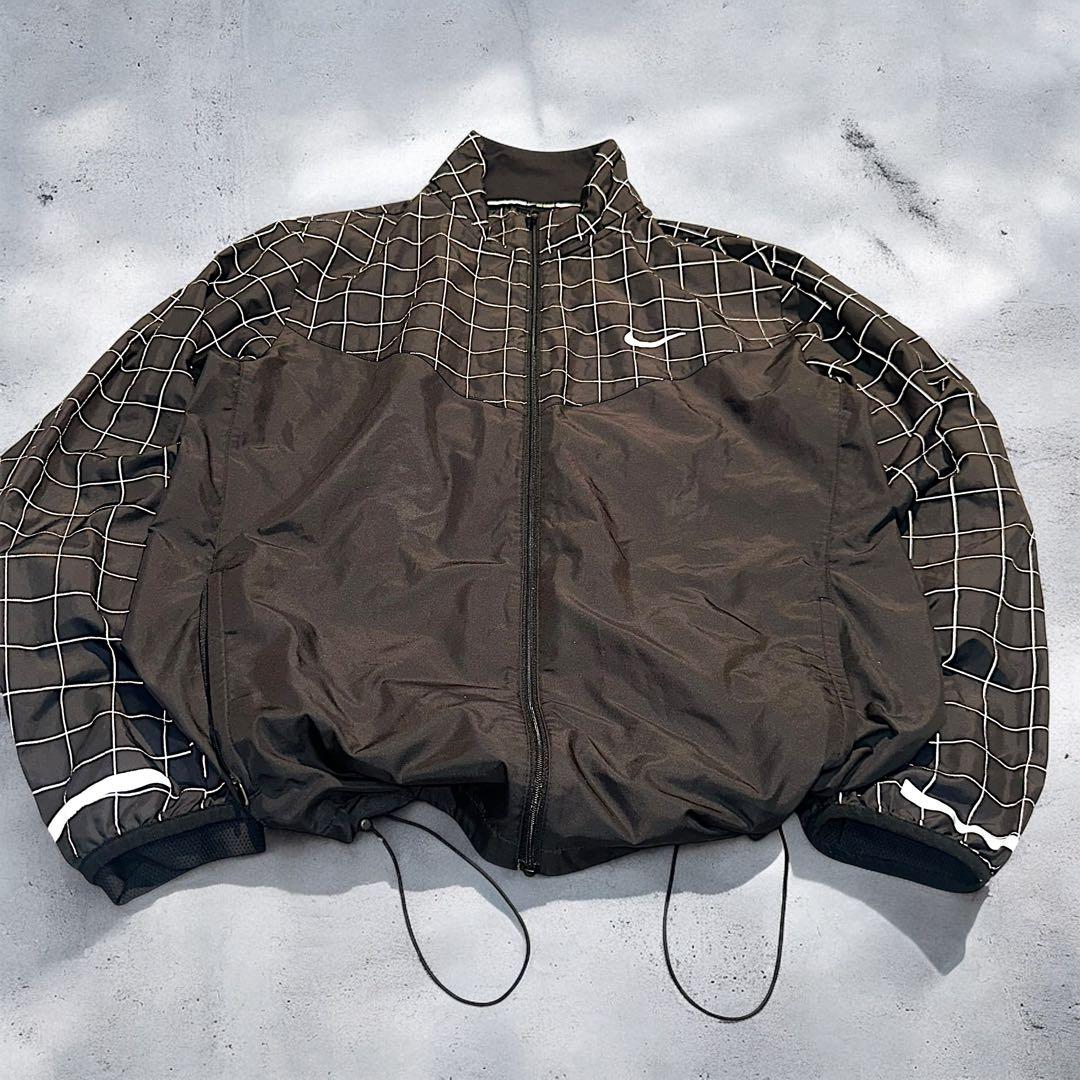 00s NIKE plaid pattern nylonjacket city