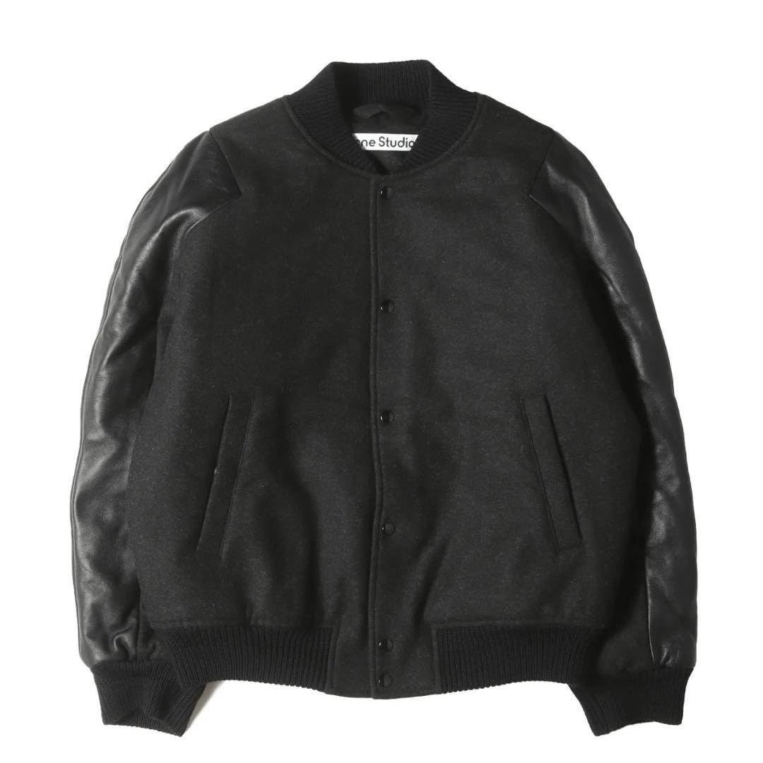acne studious ウール&レザーボンバージャケット【新品】 中古・古着通販】Acne studios (アクネ ストゥディオス) Leather Panel