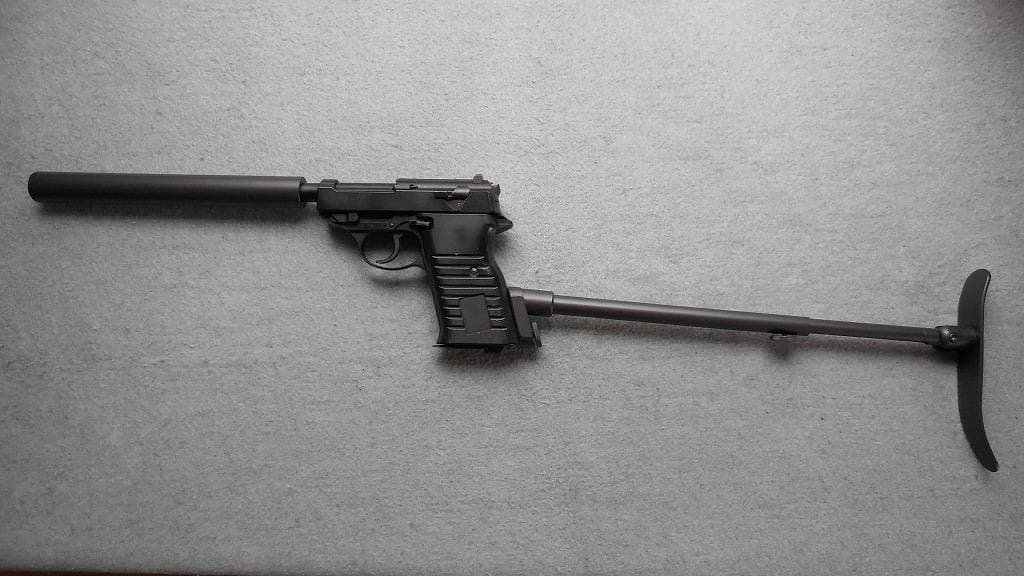 マルゼン ワルサーP38 デタッチャブル用 ストック+サイレンサー