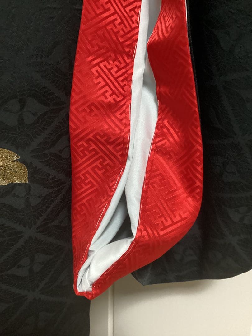 黒の二尺袖振袖レースの付いた袴2点セット トールサイズluxjewel