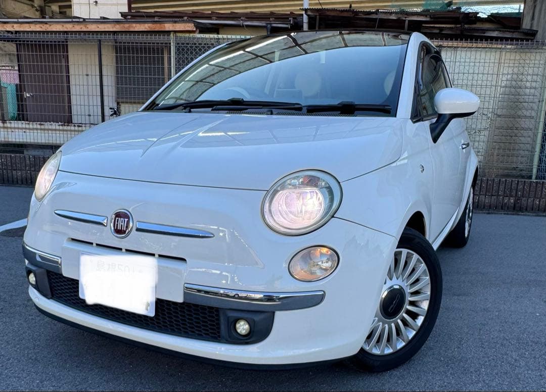 早いもの勝ち★FIAT 500ホワイトガラスルーフ車検R8年9月 乗って帰れます 祝120周年!! ドレスコードはブラックタイのフィアット「500」登場