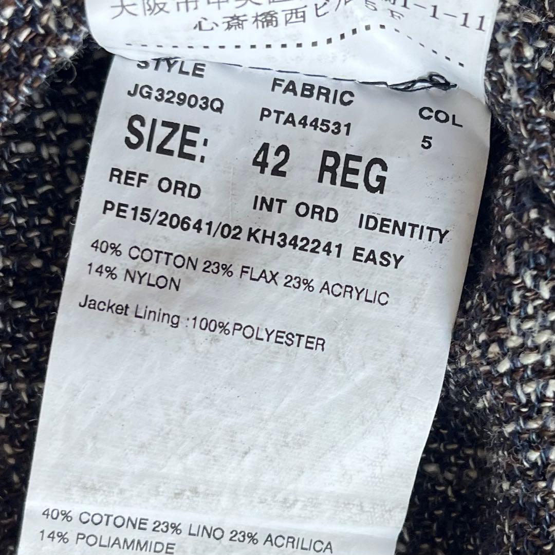 <美品>LARDINI グレー リネン ツイード ジャケット サイズ42 美品>LARDINI グレー リネン ツイード ジャケット サイズ42 - メルカリ