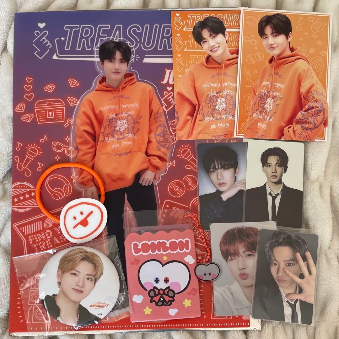 TREASURE ジュンギュ 缶バッジ ヘアゴム トレカ REBOOT TOUR - メルカリ