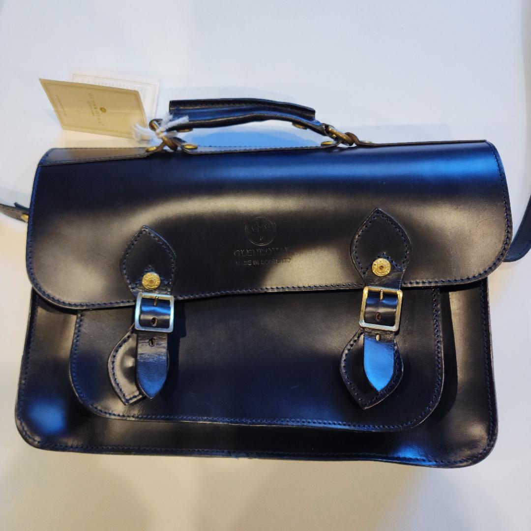 値下げ】GLENROYAL ネイビー 13インチサイズ、サッチェルバッグ - メルカリ