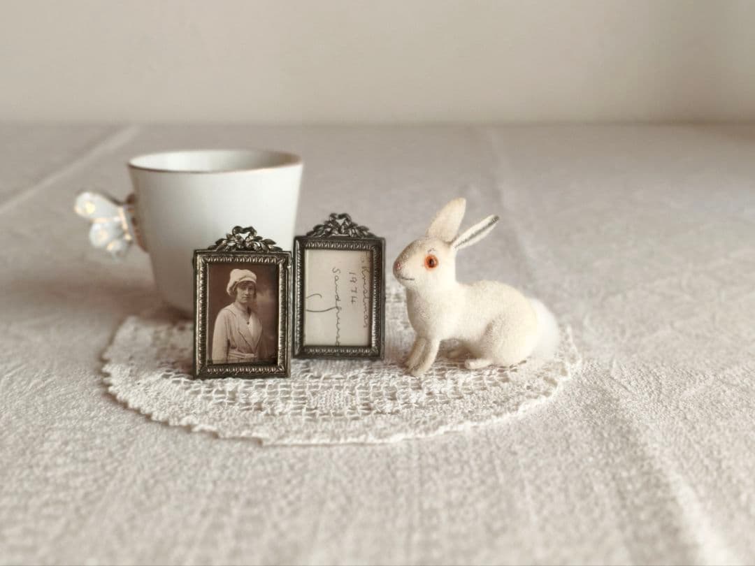 【✳︎toto✳︎さま】vintage ୨୧ 真っ白な 可愛い ウサちゃん