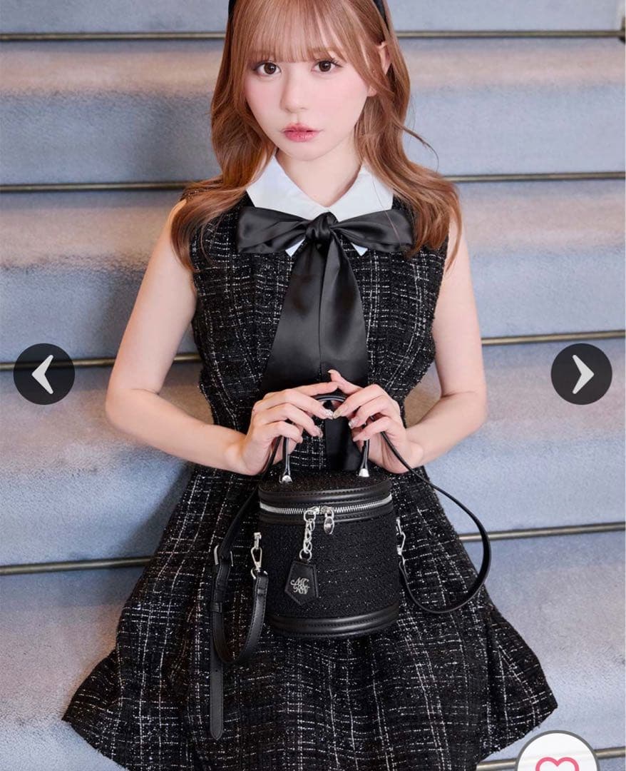 リボンツイードミニワンピース♡XS♡新品・未着用タグ付き♡ミシェル