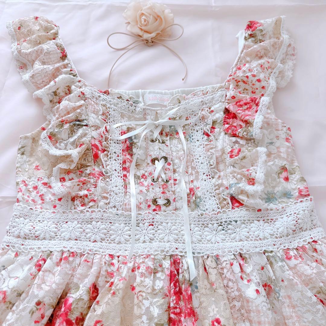 LIZLISA✨姫カジ 姫ギャル 平成 当時物 y2k レース 花柄 ワンピース