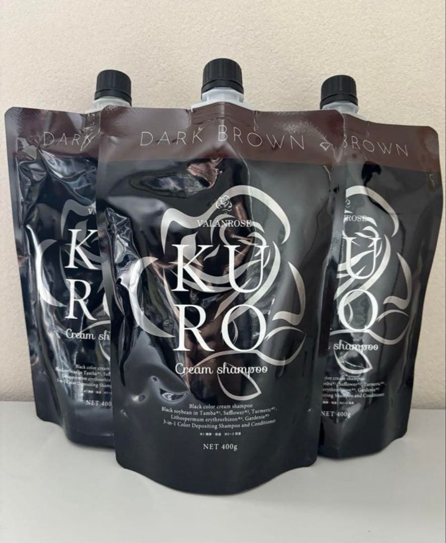 KUROクリームシャンプー　ダークブラウン3個SET 楽天市場】【LINEお友だち追加で500円クーポン】3個セット KURO