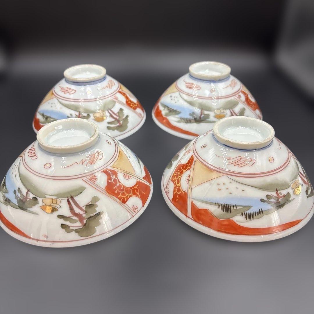 蓋付き茶碗 飯椀 古伊万里 時代物 4客