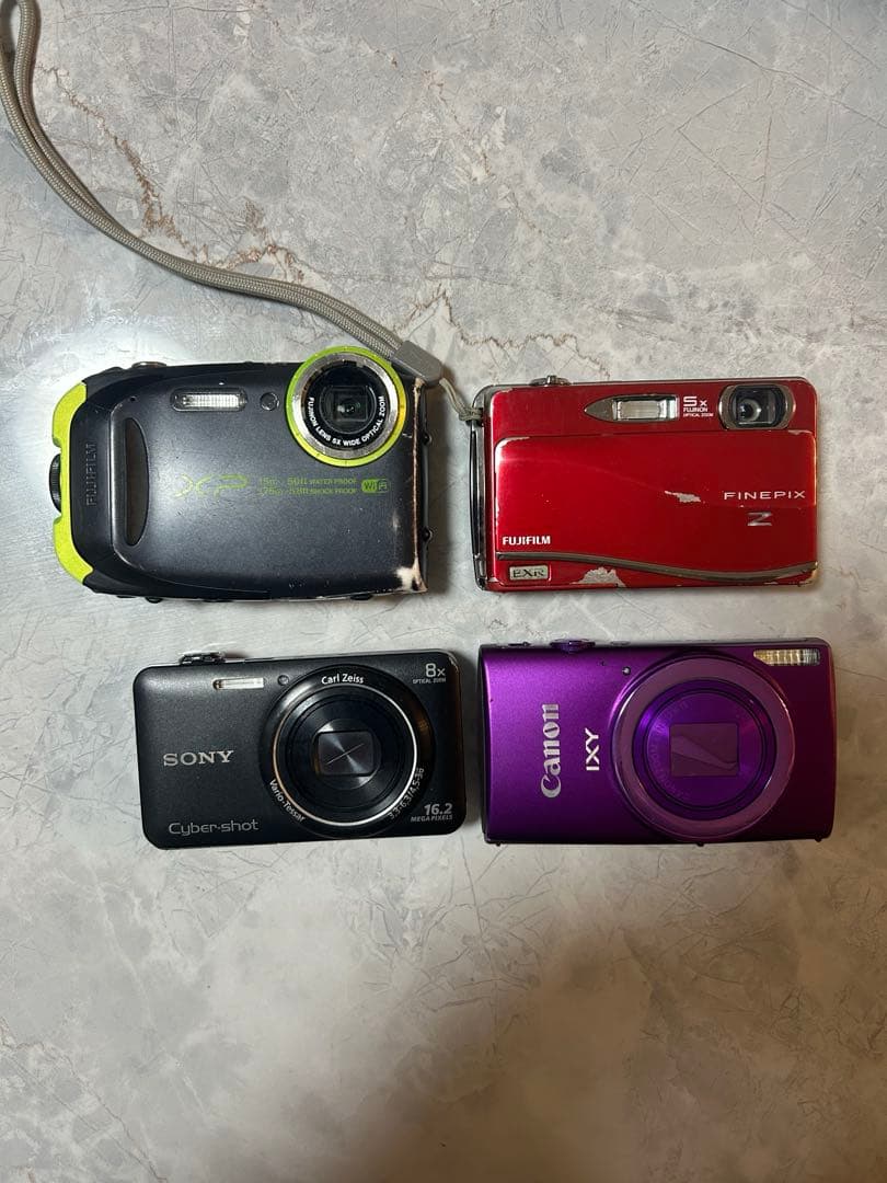 コンパクトデジカメ4台まとめ売り（ジャンク品）
