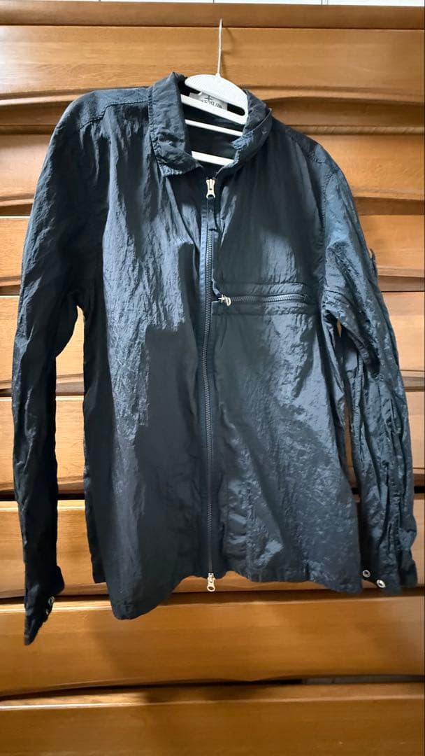 STONE ISLAND ブラック ナイロンジャケット - メルカリ