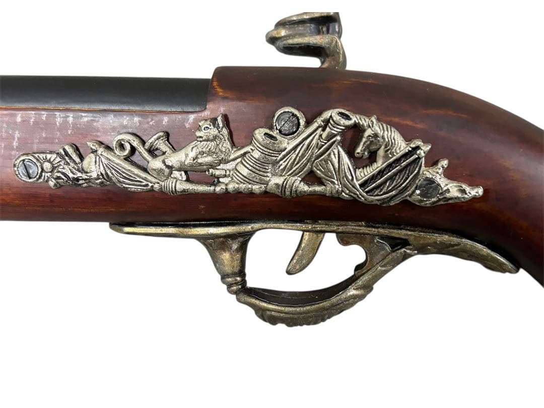 中古】アンティーク風火縄銃レプリカ装飾品破損あり 汚れあり ジャンク