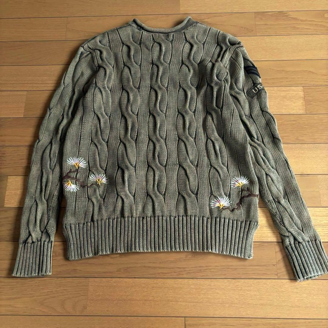 POLO RALPH LAUREN コットンケーブルニット 刺繍 エンブレム - メルカリ