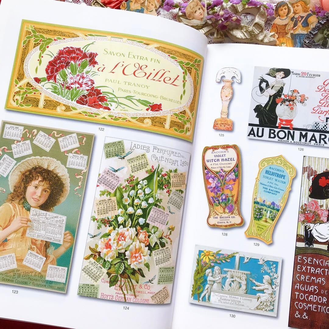 アンティーク香水ラベル素材集 ヴィクトリアン洋書 少女 天使