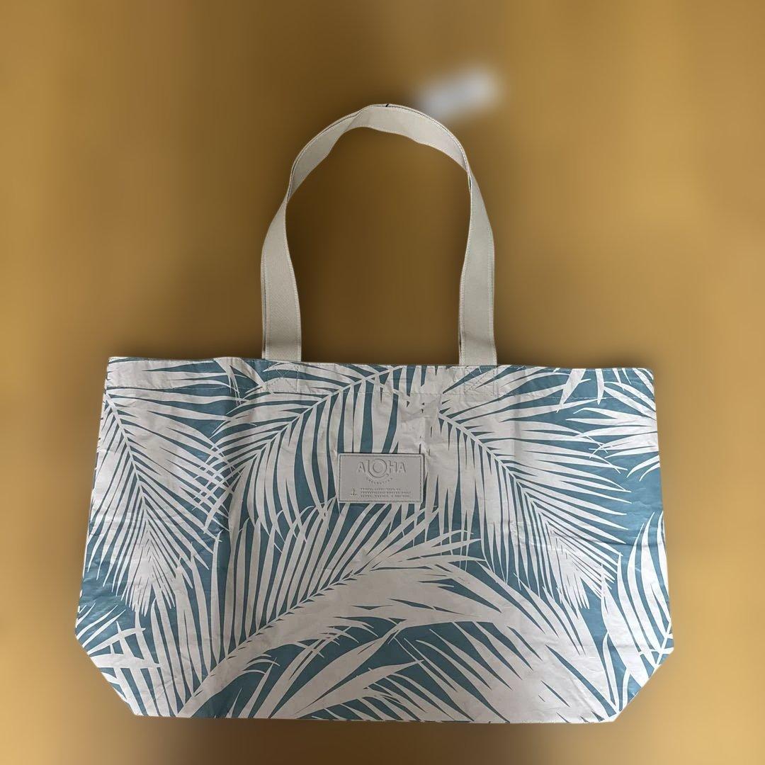 ALOHAパームリーフ柄 エコバッグ 大型 Myハワイ歩き方 | ハワイ限定デザイン、エコバッグ＆トートバッグ100点