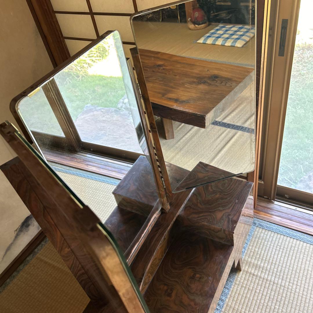 三面鏡 昭和レトロ 鏡台 姿見 ドレッサー - メルカリ