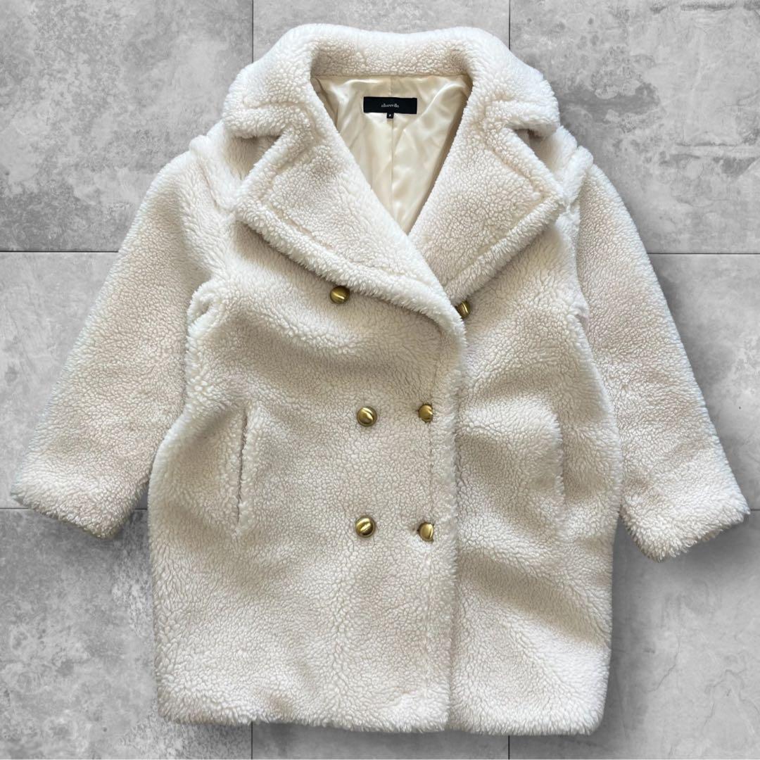 極美品】アルアバイル ウールMIXボア ピーコート テディコート 2