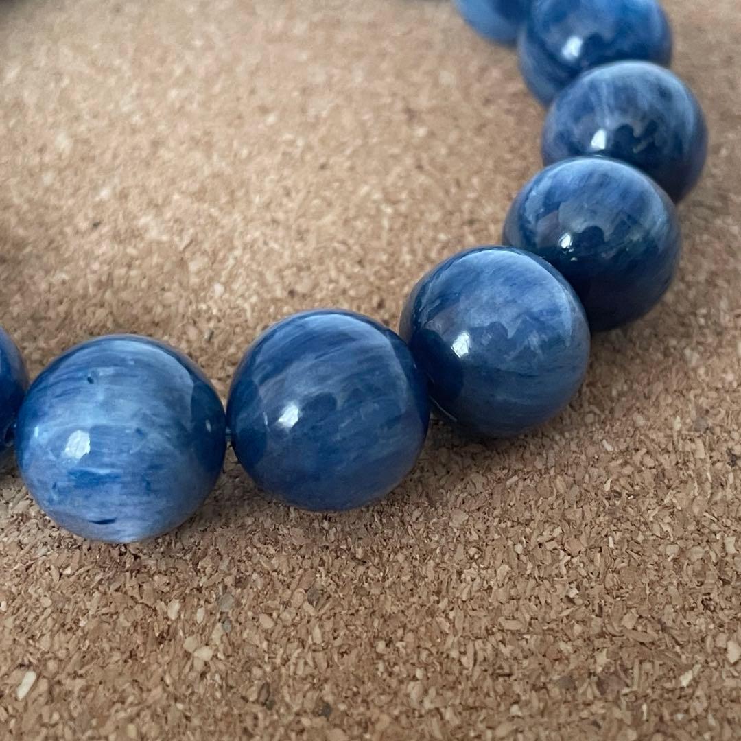 【杉本　直樹】カイヤナイト ブレスレット 12.5㎜ 18㎝　天然石