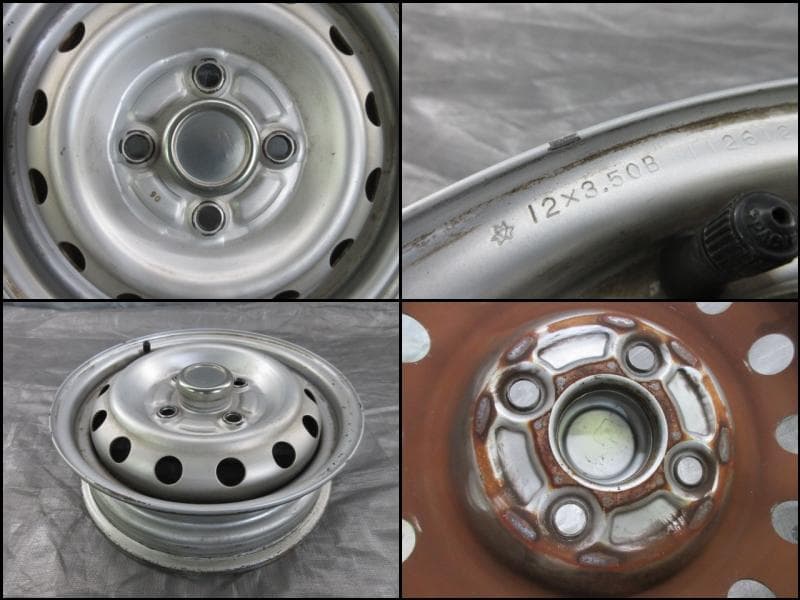 M155　日産純正ホイール12×3.50B　4H/100　4本U71クリッパー