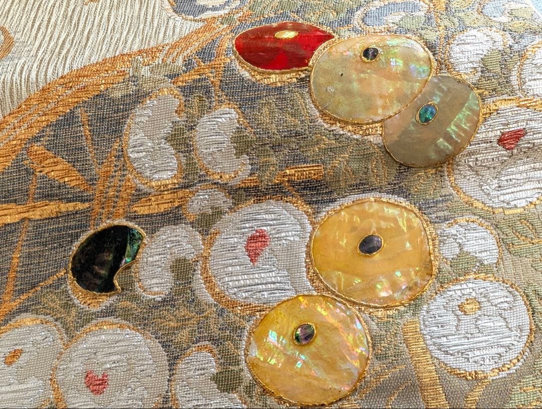 ⭐︎O0949 美品 逸品 豪華 金彩 螺鈿 藤島節の世界 正絹 袋帯