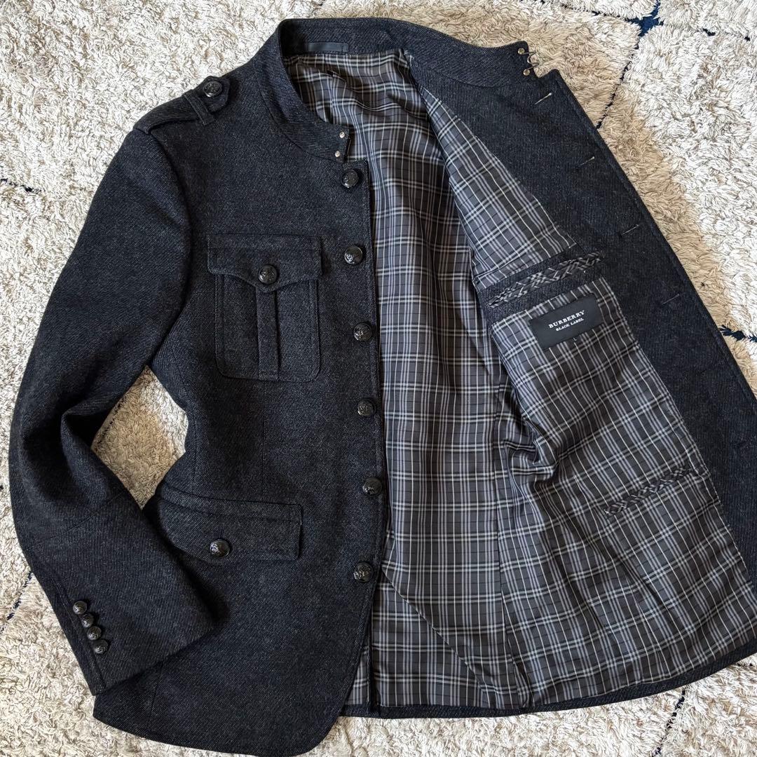【美品✨】バーバリーブラックレーベル　ウール　ジャケット　ナポレオン　メタル釦 BURBERRY BLACK LABEL（バーバリーブラックレーベル） ナポレオン