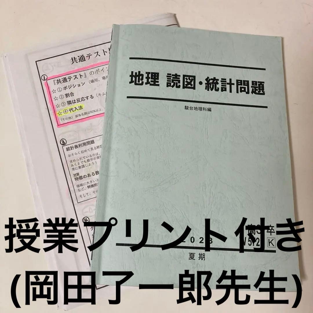 共テ地理B 読図・統計問題テキスト＆プリント(岡田了一郎先生) 【駿台