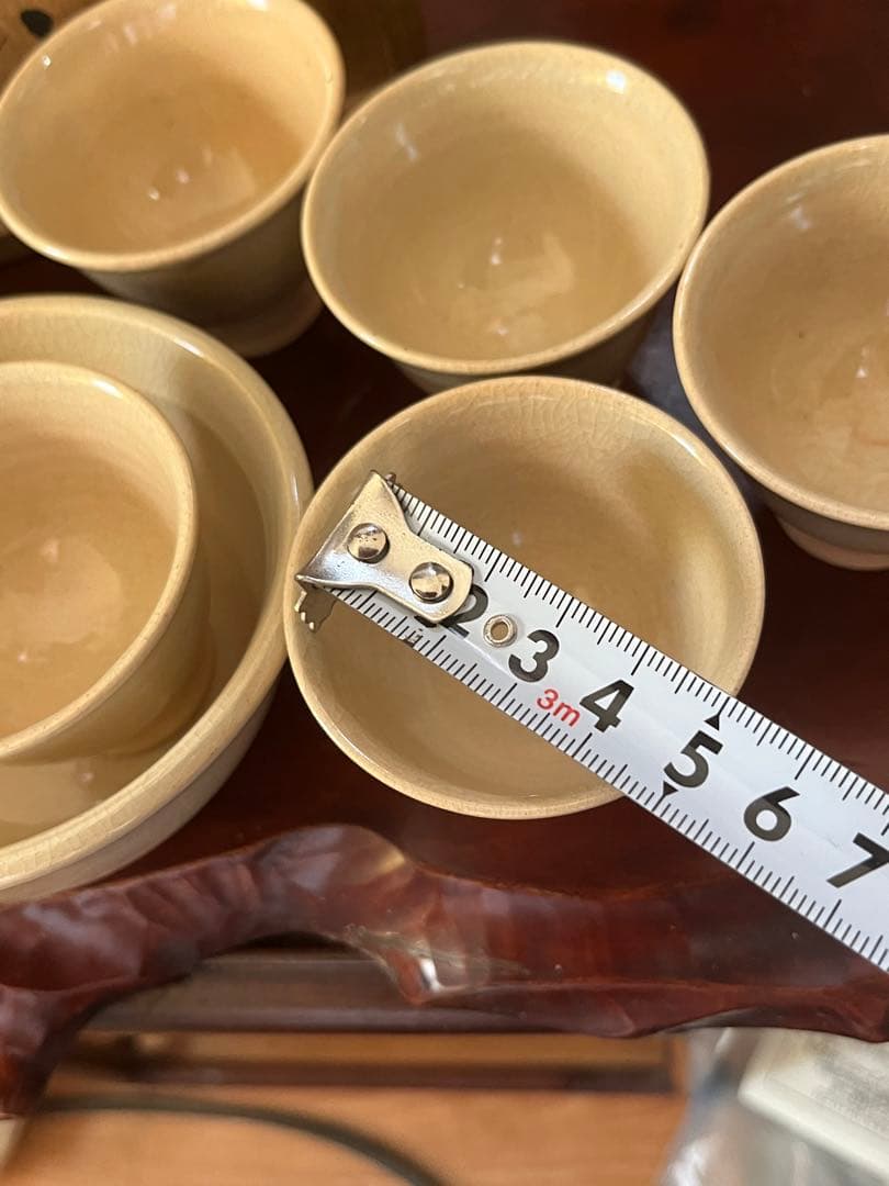 煎茶道具 煎茶器セット 萩焼 坂田泥華 6客