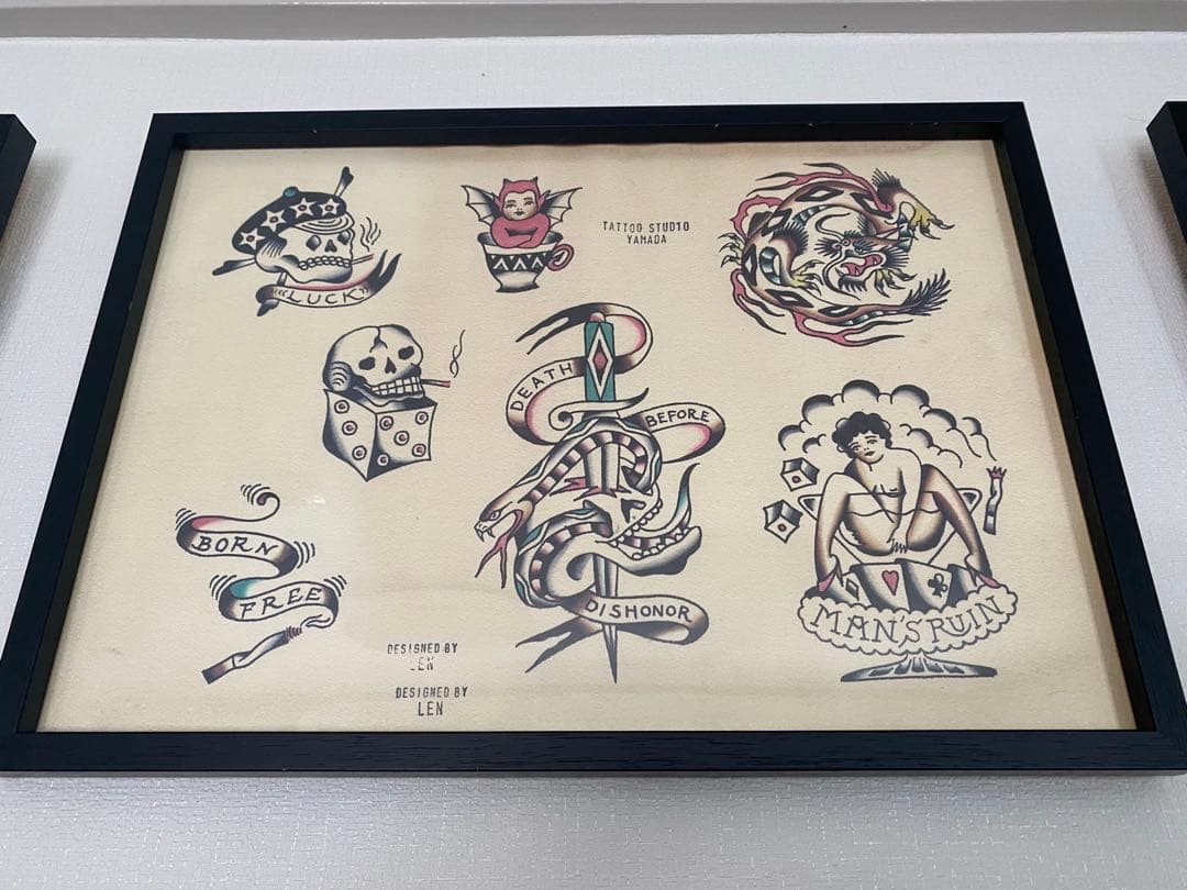 山*田様 タトゥーフラッシュ 4点セット 額付 オモシーチャンネル 山田