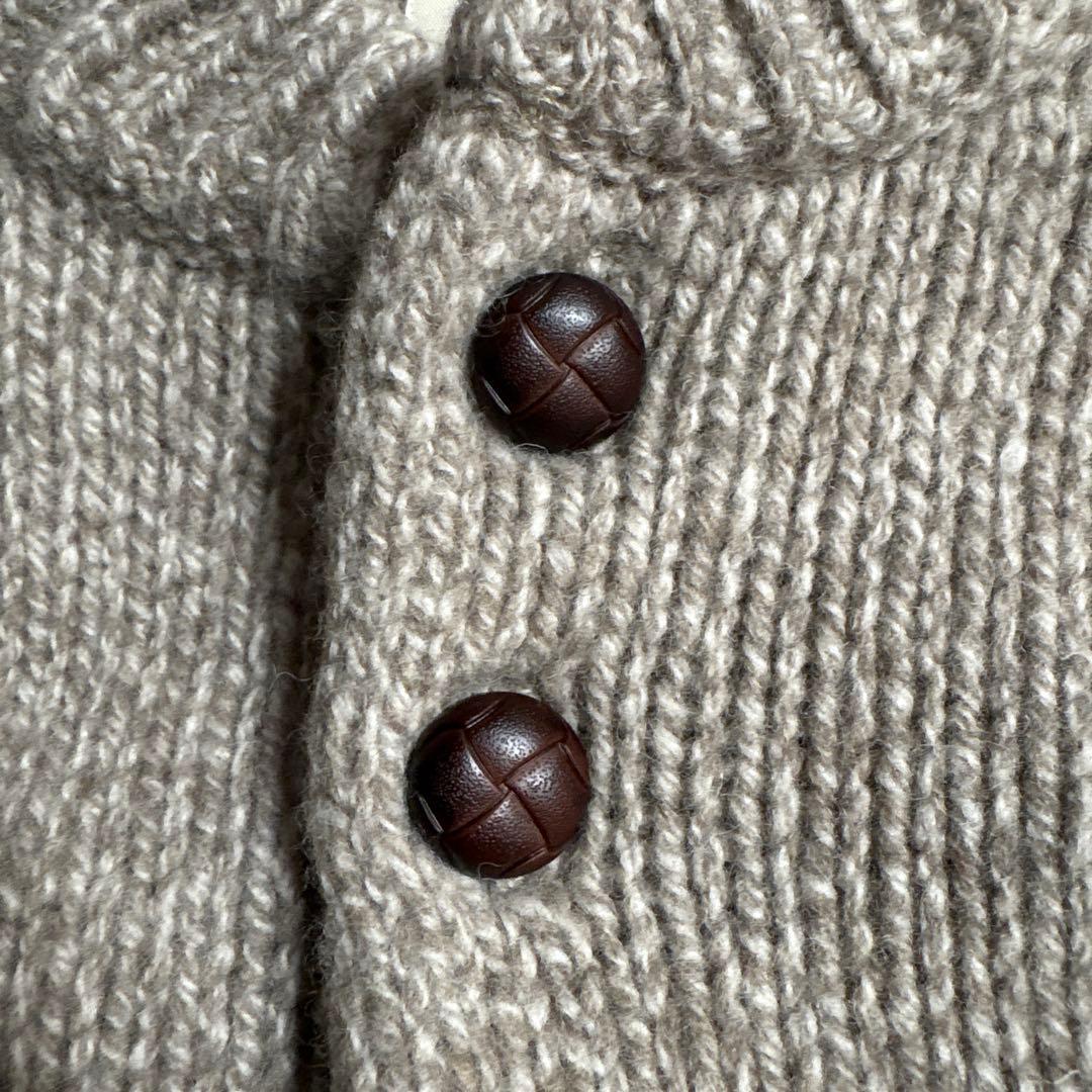極美品 00s L.L.Bean ラムウール ヘンリーネック ニット セーター