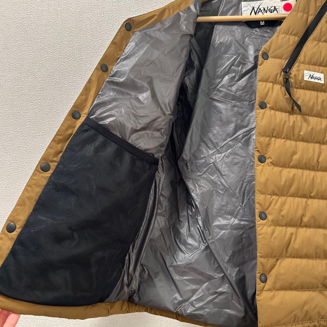 NANGA ナンガ ホワイトレーベル ダウンカーディガン Sサイズ coyote