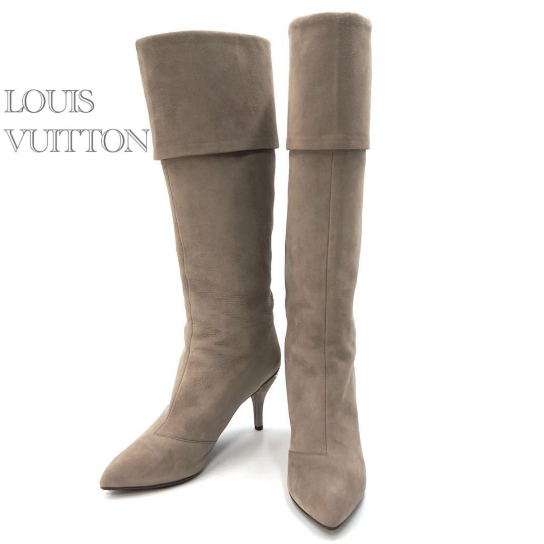 ルイヴィトン スエード ロングブーツ 36.5 金具ロゴ 美品 - メルカリ