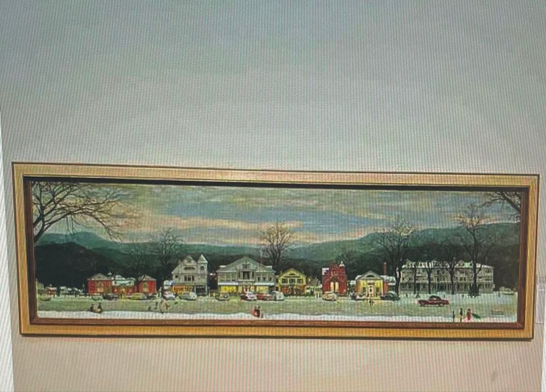 希少】ノーマンロックウェル美術館購入 代表作品ストックブリッジ 額装