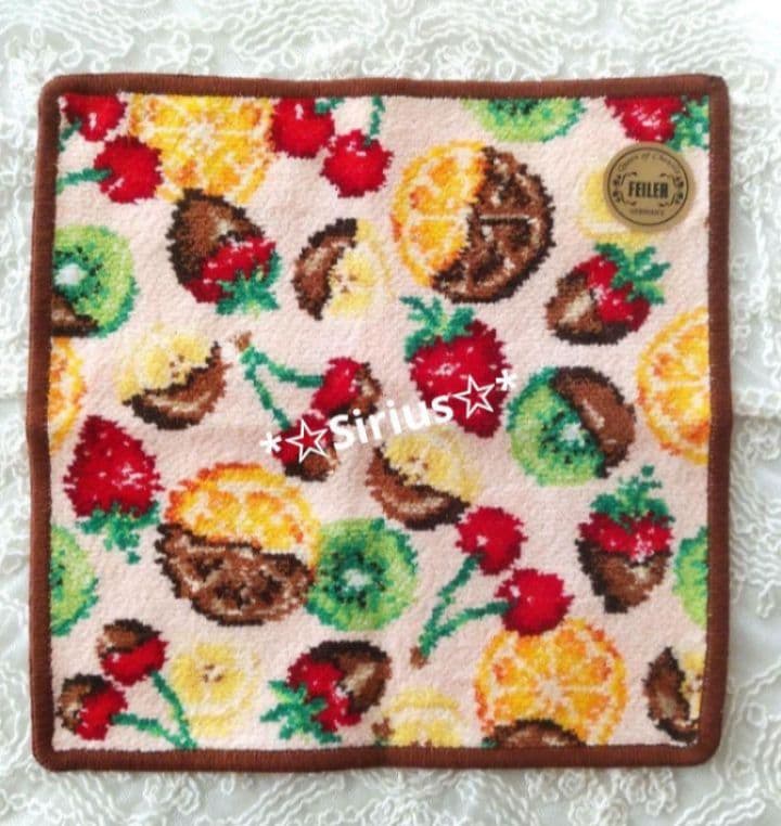 ラブラリーバイフェイラー チョコフォンデュ柄ハンカチ&ミニポーチ(WEB