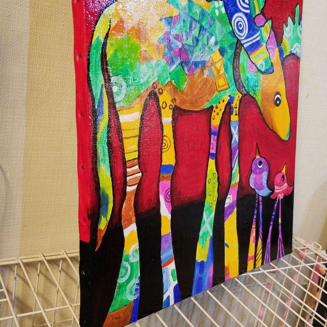 油絵 ゆうみ様専用 ベストフレンド*ヘラジカと鳥