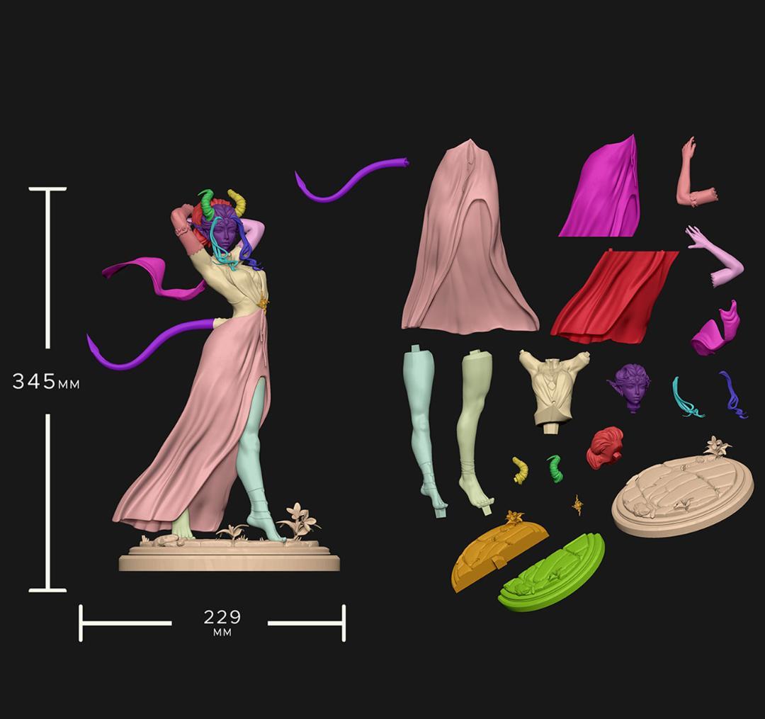 1/6　未塗装 未組立　フィギュア　ガレージキット　Tiefling Lady