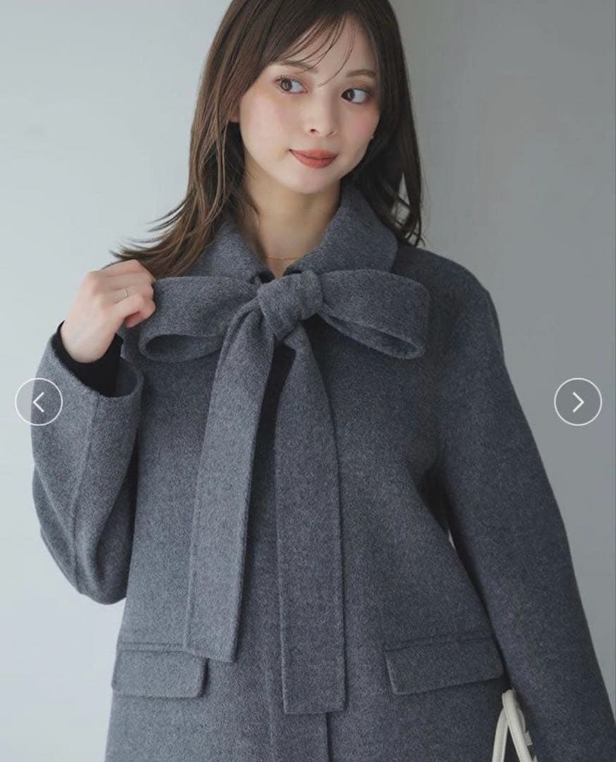 SNIDEL リバーリボンジャケット グレー 美品 SNIDEL（スナイデル） ジャケット テーラードジャケット リバーリボン