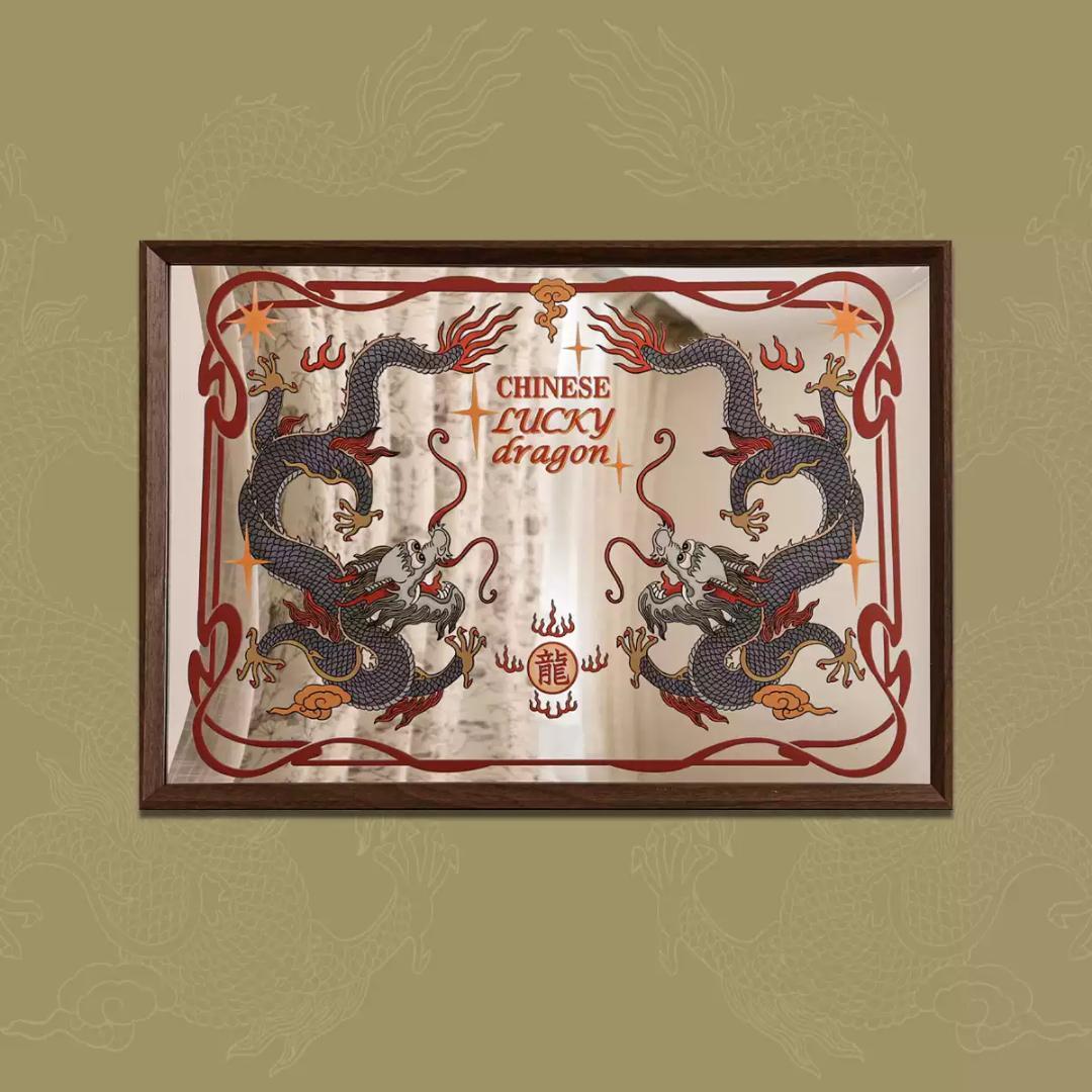 ☆チャイナドラゴンパブミラー アメリカン