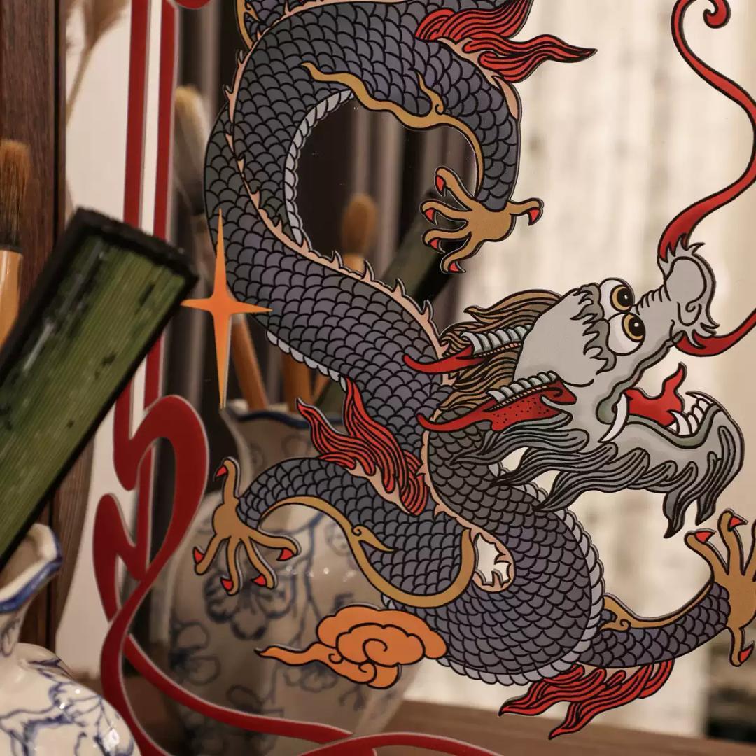 ☆チャイナドラゴンパブミラー アメリカン