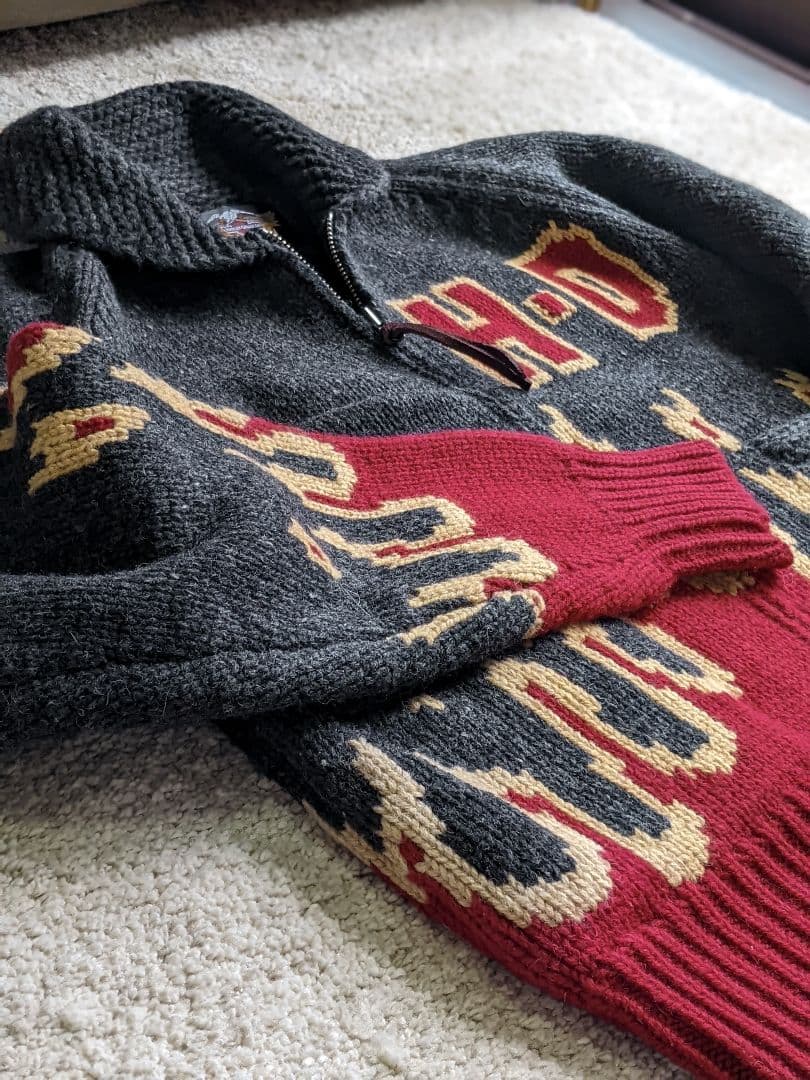 新品❣️ハーレーダビッドソン カウチンニット90s デッドストック