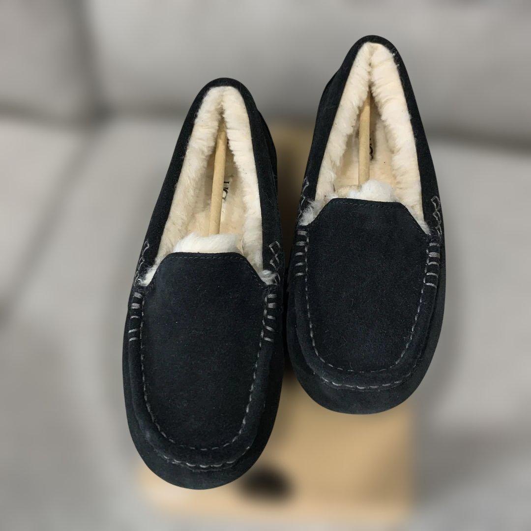 新品未使用】UGG アンスレー モカシン ローファー ブラック 24cm