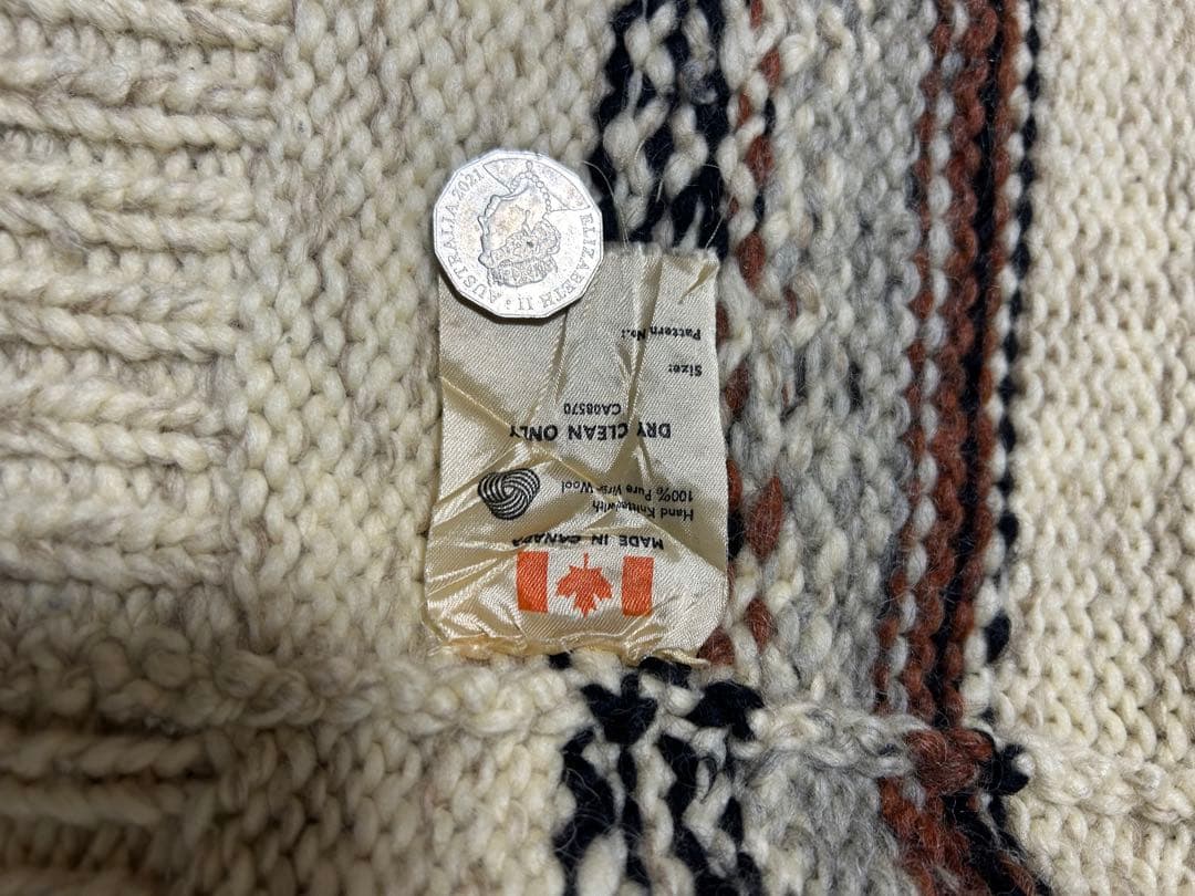 名作】80s LONGHOUSE カナダ製 カウチンセーター イーグル柄 - メルカリ