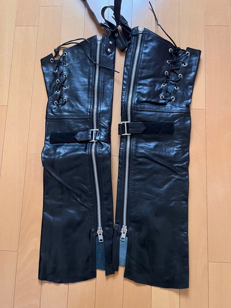 バイクチャップスSサイズ（水牛革） SサイズですがMサイズ感有り。 バイク用チャップス（サイズ（S/M/L）：S）｜バイクウェア｜バイク｜車
