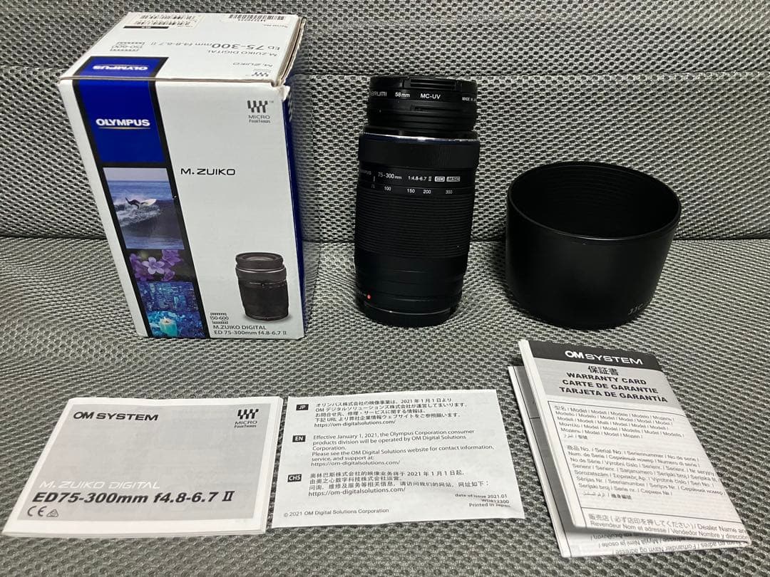 M.zuikoED 75-300mm II +社外製フード&保護フィルター M.zuikoED 75-300mm II +社外製フード&保護フィルター Amazon.com
