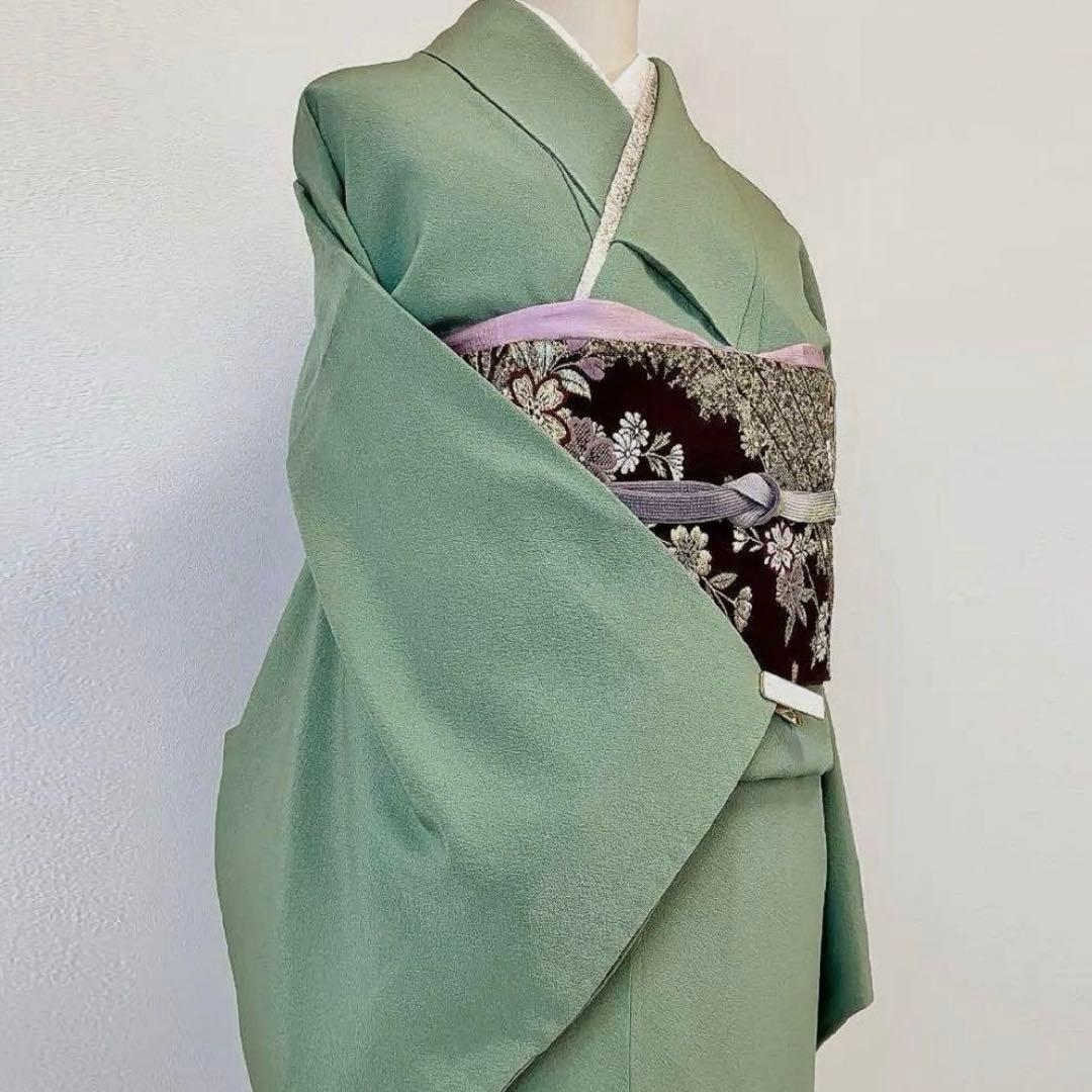 正絹✿証布あり 本草木染め 作家物 色無地一つ紋 瑞寶 袷 - メルカリ