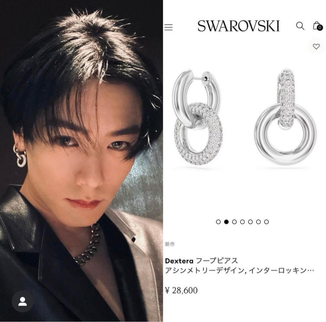 新品 川村壱馬着用 スワロフスキー Dexteraフープピアス - メルカリ