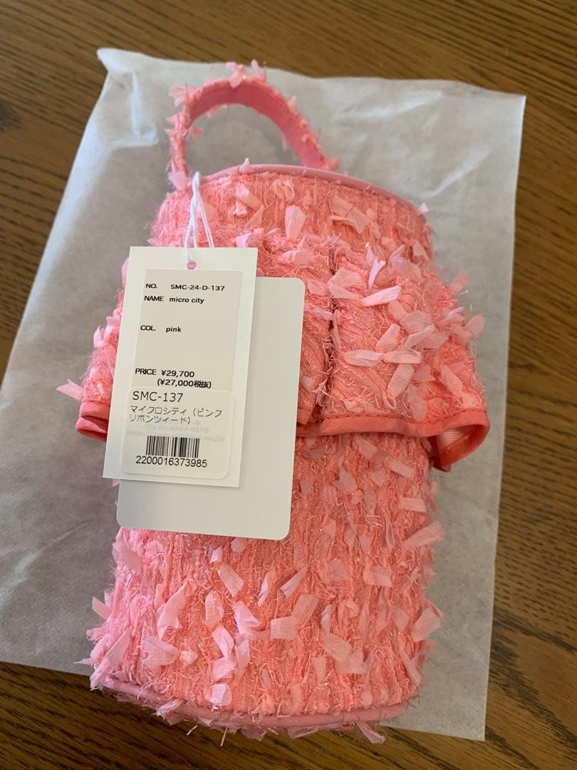 セツコサジテールマイクロシティピンクリボンツィード