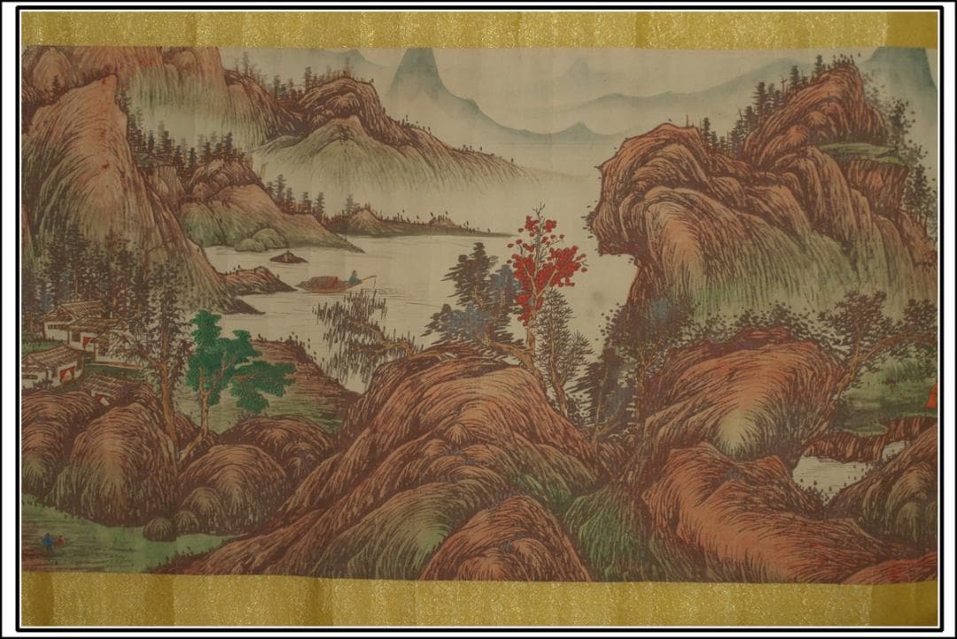 宋旭（そうきょく） 中国宋時代の掛軸 激安骨董品 肉筆保証 博物館保管