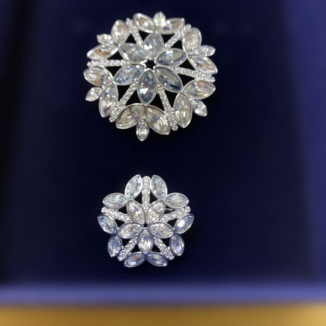 SWAROVSKI スワロフスキー コサージュ ブローチ 3点セット 箱付き